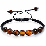 Bratara Reglabila cu Margele de Ochi de Tigru de 6mm - Bijuterii Handmade, Cadou Perfect pentru Femei si Fete