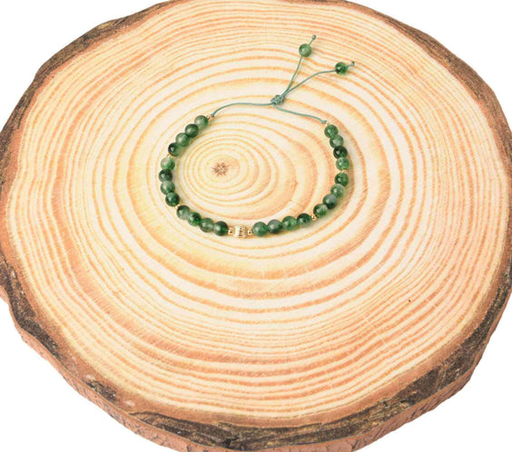 Bratara reglabila cu mini margele piatra semipretioasa naturala Calcedonia