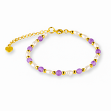 Bratara spirituala cu ametist 4mm si perle – Rafinament purtat zilnic
