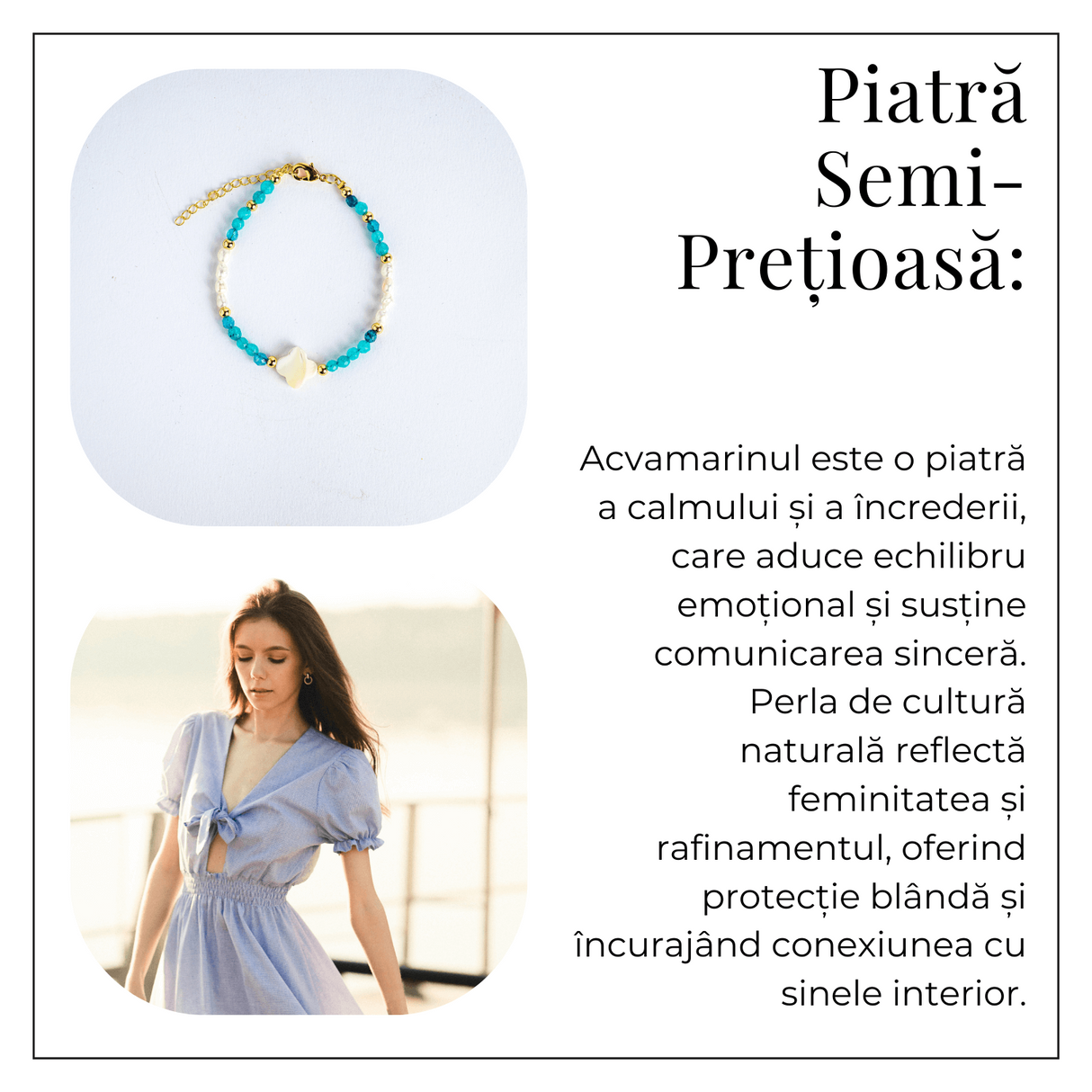 Claritate, liniste si puritate – Acvamarin si perle naturale