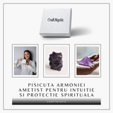 Pisicuta armoniei – Ametist pentru Intuitie si Protectie Spirituala 5 cm inaltime