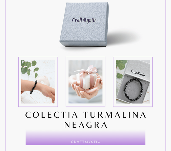 Bratara Elastica cu Margele de Turmalina Neagra de 6mm – Talisman Protector si Stilat
