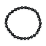 Bratara Elastica cu Margele de Turmalina Neagra de 6mm – Talisman Protector si Stilat