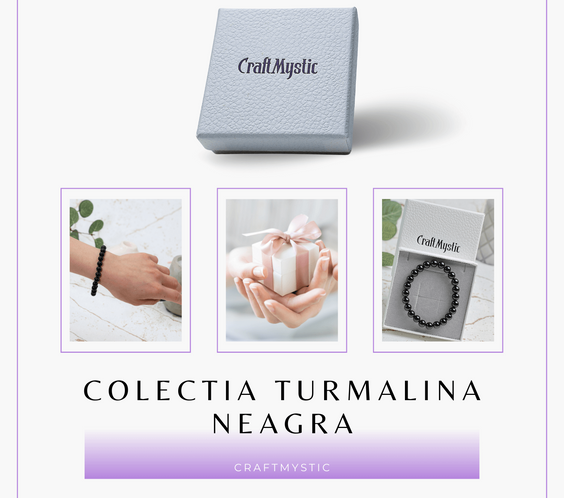 Bratara Elastica cu Margele de Turmalina Neagra de 8mm – Protectie si Echilibru