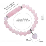 Bratara Zen Cuart Roz 8mm – Iubire si Vindecare Emotionala