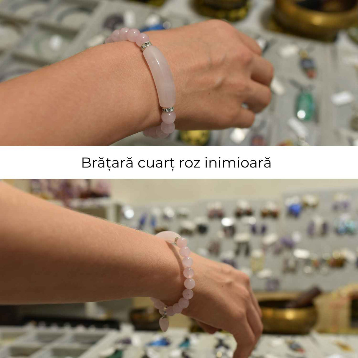 Bratara Zen Cuart Roz 8mm – Iubire si Vindecare Emotionala