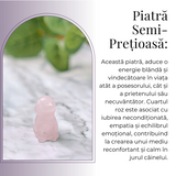 Figurina Artizanala 30mm Catelus din Cuart Roz