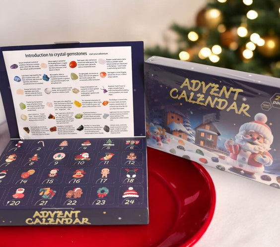 Calendar Advent cu Pietre Naturale – Bucurie si Magie de Craciun