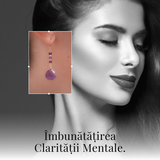 Cercei Rotunzi cu Piatra Ametist Fatetat Aurii - Claritate si Eleganta