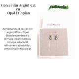 Cercei Argint 925 cu Opal Etiopian - Eleganta si Protectie Energetica