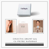 Cercei Argint 925 cu Opal Etiopian - Eleganta si Protectie Energetica