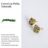 Bijuterie pentru succes si vitalitate – Cercei aurii cu Pirita naturala