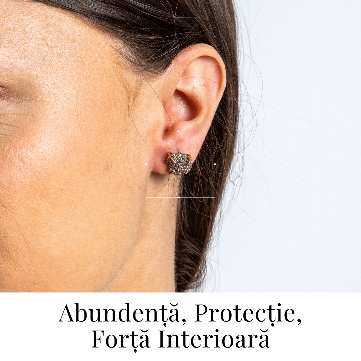Bijuterie pentru succes si vitalitate – Cercei aurii cu Pirita naturala