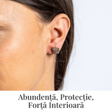 Bijuterie pentru succes si vitalitate – Cercei aurii cu Pirita naturala