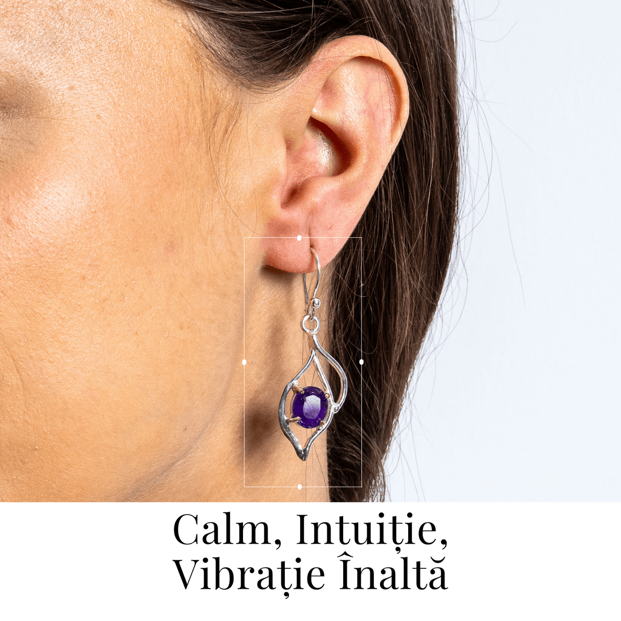 Cercei spirituali cu piatra Ametist – Calm si Vibratie Inalta