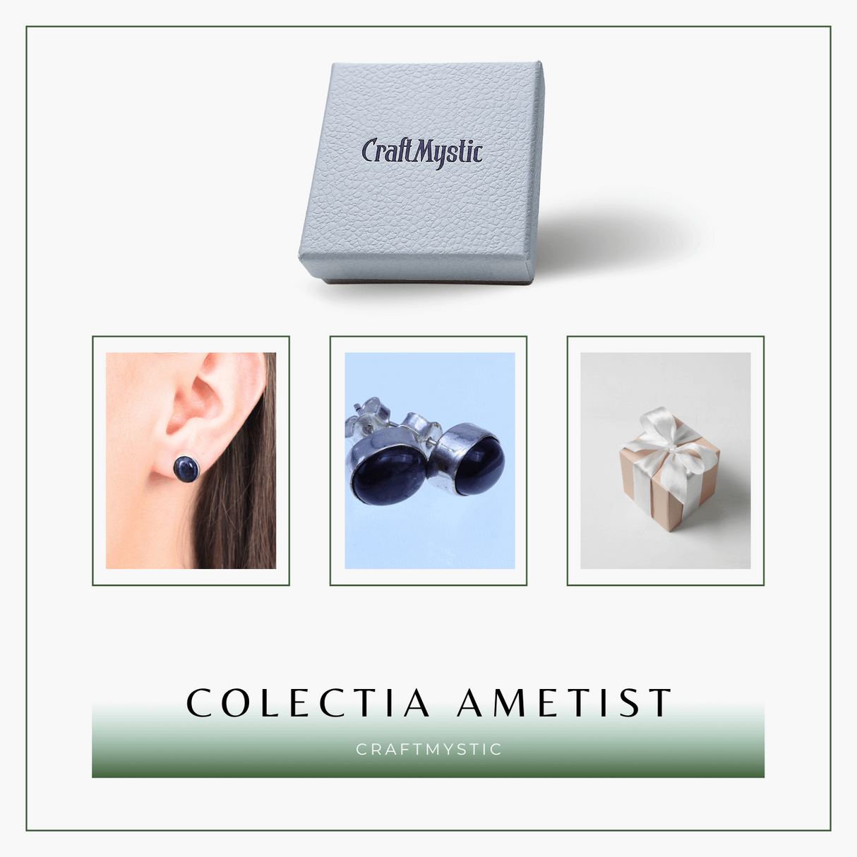 Cercei Eleganti cu Ametist Natural inchidere pe surub, pentru calm si echilibru
