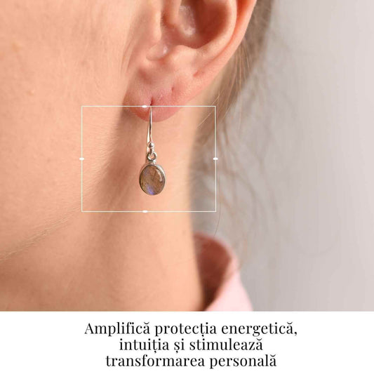 Cercei labradorit din argint 925 – Protectie si intuitie amplificata