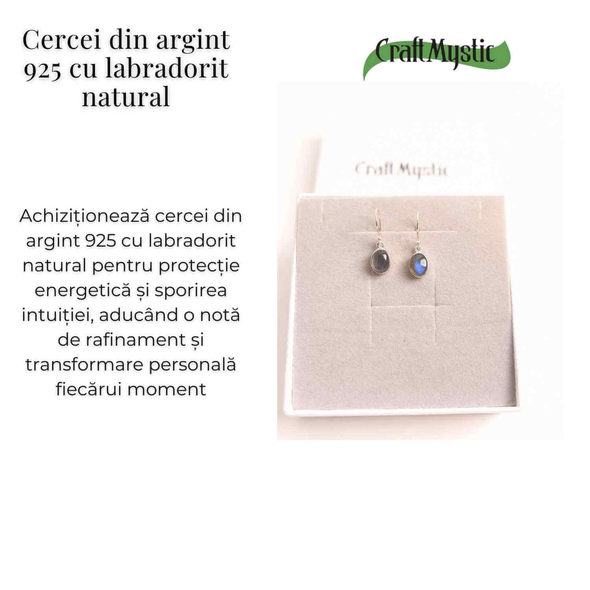 Cercei labradorit din argint 925 – Protectie si intuitie amplificata