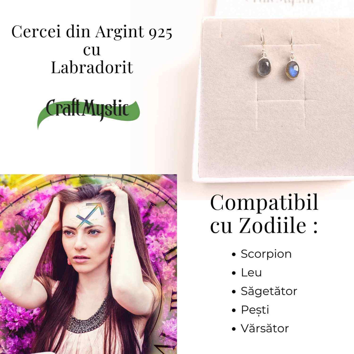 Cercei labradorit din argint 925 – Protectie si intuitie amplificata