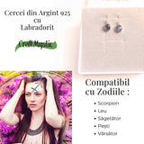 Cercei labradorit din argint 925 – Protectie si intuitie amplificata