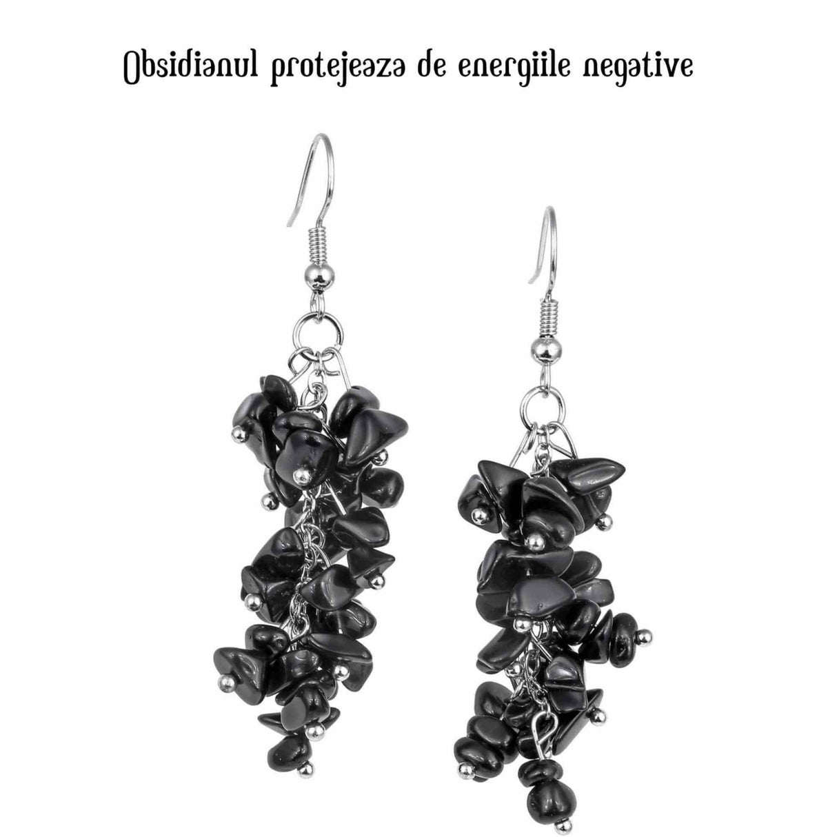 Cercei Sofisticati cu Obsidian - Protectie Energetica si Eleganta Moderna