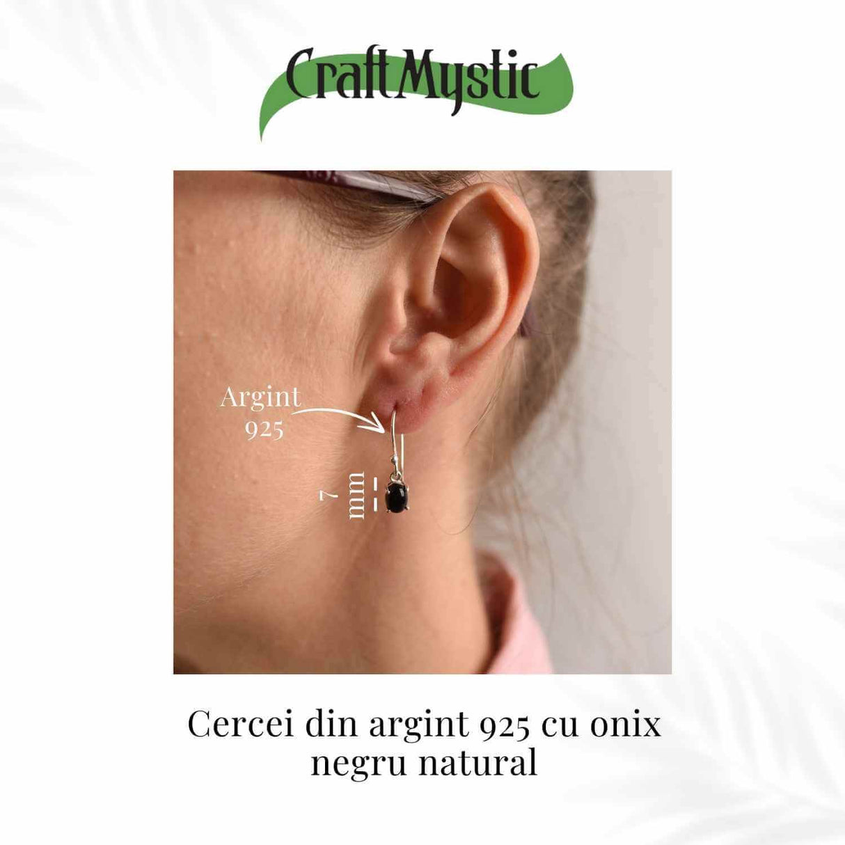 Cercei onix negru din argint 925 – Protecție si putere interioara