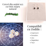 Cercei onix negru din argint 925 – Protecție si putere interioara