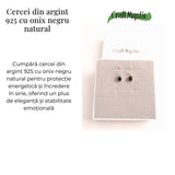 Cercei onix negru din argint 925 – Protecție si putere interioara