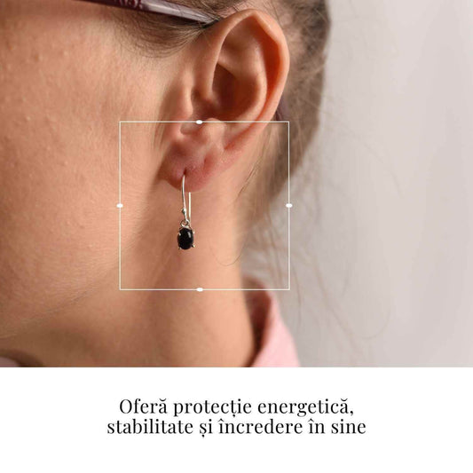 Cercei onix negru din argint 925 – Protecție si putere interioara