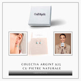 Cercei turcoaz oval din argint 925 – Putere de echilibru si protectie