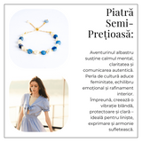 Protectie si claritate – Bratara cu aventurin albastru si perle