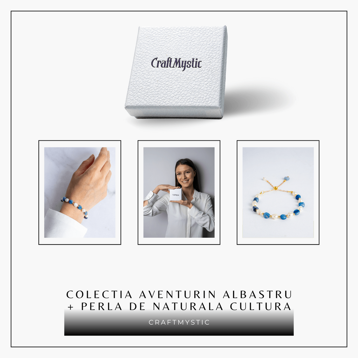 Protectie si claritate – Bratara cu aventurin albastru si perle