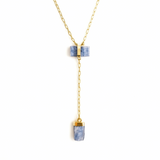 Claritate si Aliniere – Colier din Argint 925 Placat cu Aur 18K cu Dublu Kianit