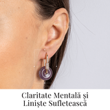 Bijuterie de Liniste – Cercei cu Ametist si design Pi