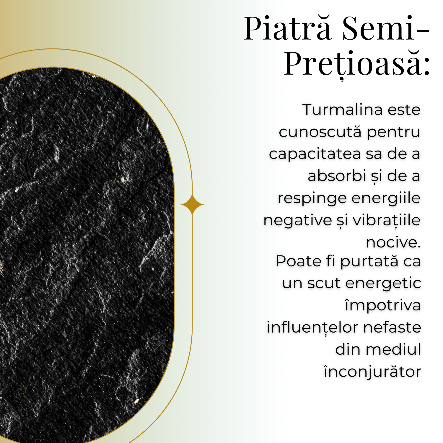 Colier Ajustabil cu Pandantiv din Turmalina neagra subtire 3-4 cm Argintiu