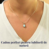 Colier argint 925 cu piatra Larimar pentru calm si claritate