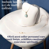 Colier argint 925 cu piatra Larimar pentru calm si claritate