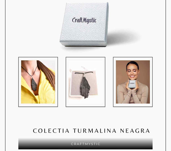 Colier cu pandantiv Turmalina Neagra model Aripa – Protectie si Eleganta