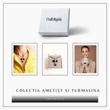 Colier cu pandantiv Turmalina si Ametist – Protectie si Claritate Spirituala