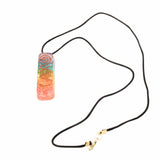 Pandantiv 4.5 cm de Vindecare a Chakrelor Orgonic cu Snur  - Colier cu 7 Pietre ale Chakrelor pentru Protectia Energetica si Vindecare Spirituala