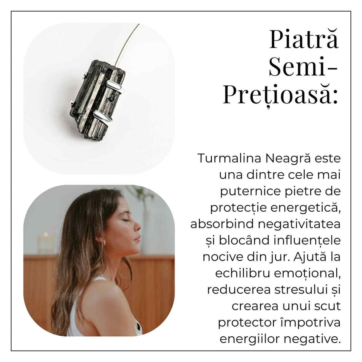 Colier Choker Turmalina Neagra - Protectie Energetica si Echilibru