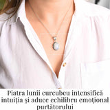 Colier cu Piatra Lunii Curcubeu - Armonie si Claritate Interioara