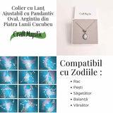 Colier cu Piatra Lunii Curcubeu - Armonie si Claritate Interioara