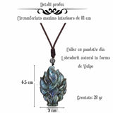 Colier cu Pandantiv Vulpita din Labradorit - Magia, Protectia si Intuitia