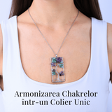 Colier ajustabil cu arborele vietii din ametist si aventurin verde - Armonie si Echilibru