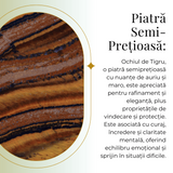 Colier cu Ochi de Tigru forma neregulata pentru Protectie si Energie Pozitiva