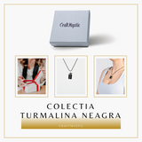 Colier Ajustabil cu Pandantiv din Turmalina Neagra Infasurata in Sarma, 25mm