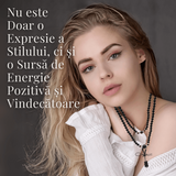 Colier Mala cu 108 Pietre din Obsidian și Ochi de Tigru