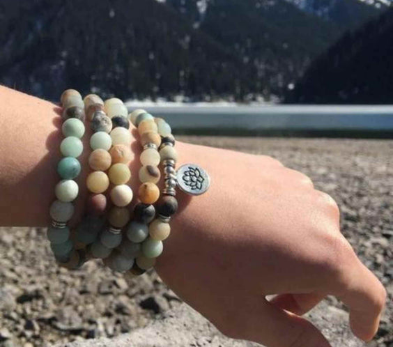 Colier - Bratara Mala cu 108 Margele 8mm din Pietre Naturale Tianhe Claritate Mentala, Protectie energii negative
