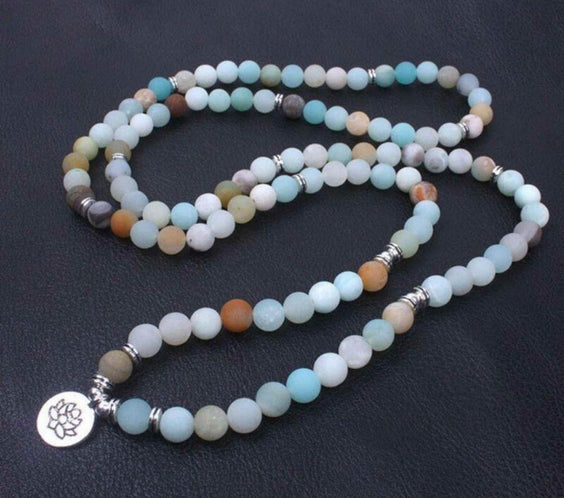 Colier - Bratara Mala cu 108 Margele 8mm din Pietre Naturale Tianhe Claritate Mentala, Protectie energii negative